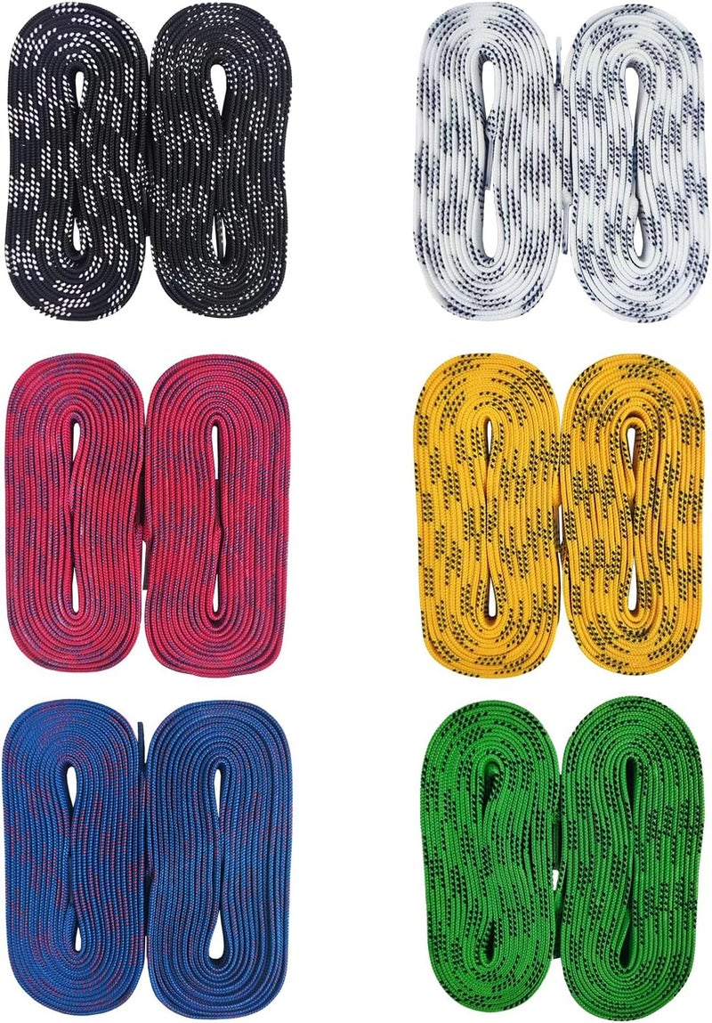 VPRO Hockey Laces Waxed, Hockey Skate Laces - One Pair - Size/Color Choice (72, 84, 96, 108, 120, 130) - Image 1